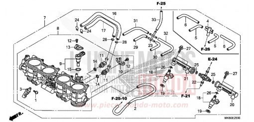 CORPS DE PAPILLON CBR1000SF de 2015